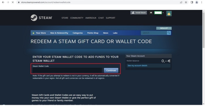 ریدیم گیفت کارت استیم